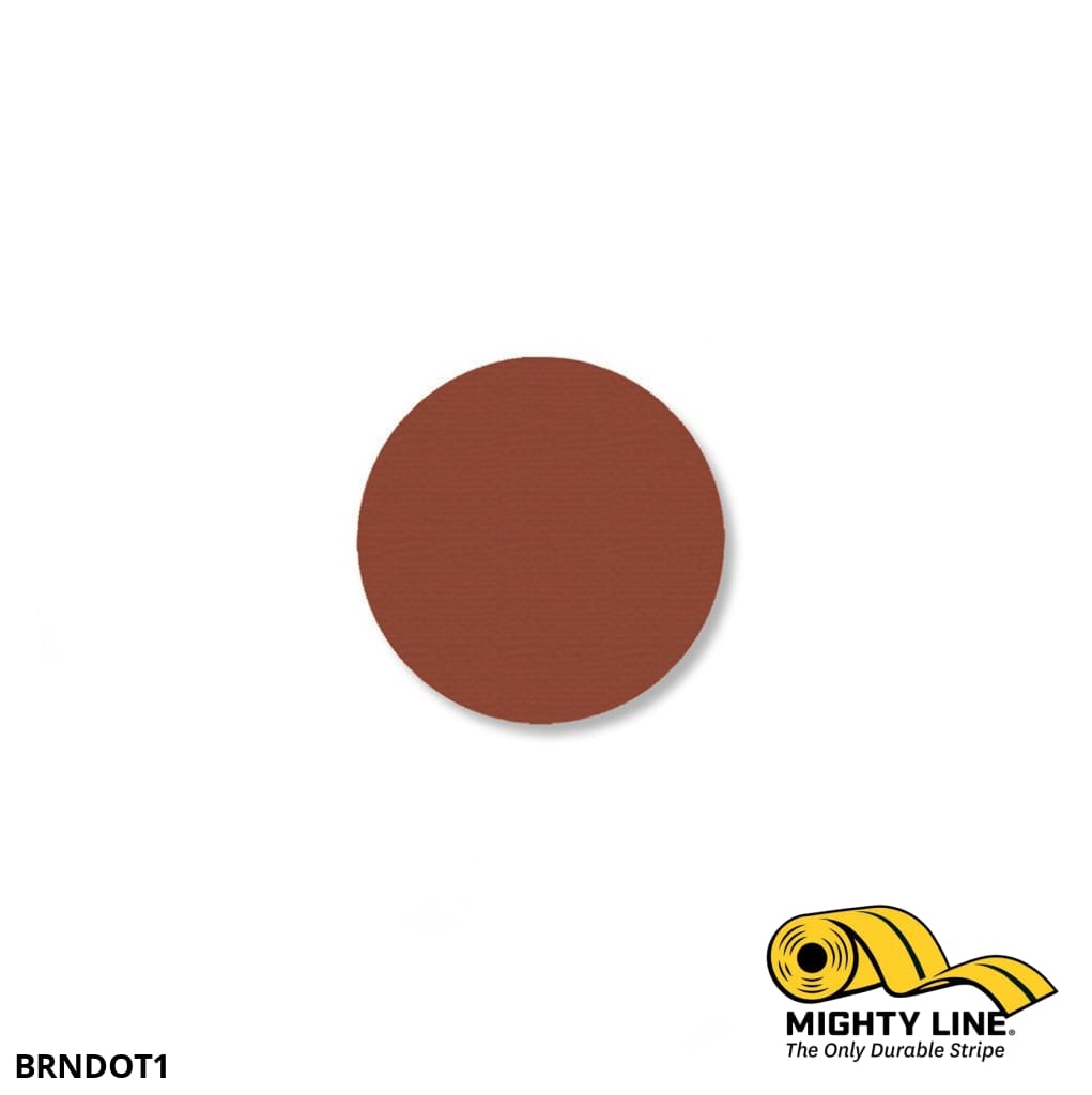 1" BROWN Solid DOT - Pack of 200 - Floor Marking