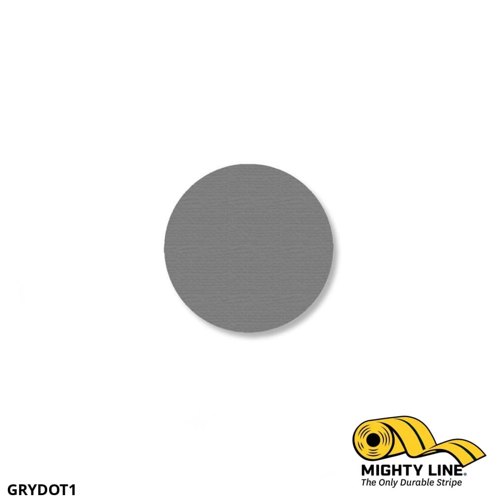 1" GRAY Solid DOT - Pack of 200 - Floor Marking