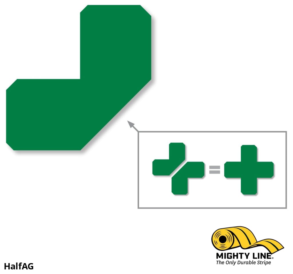 2" Green Half Angle - Pack of 100