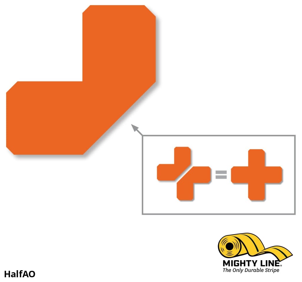 2" Orange Half Angle - Pack of 100