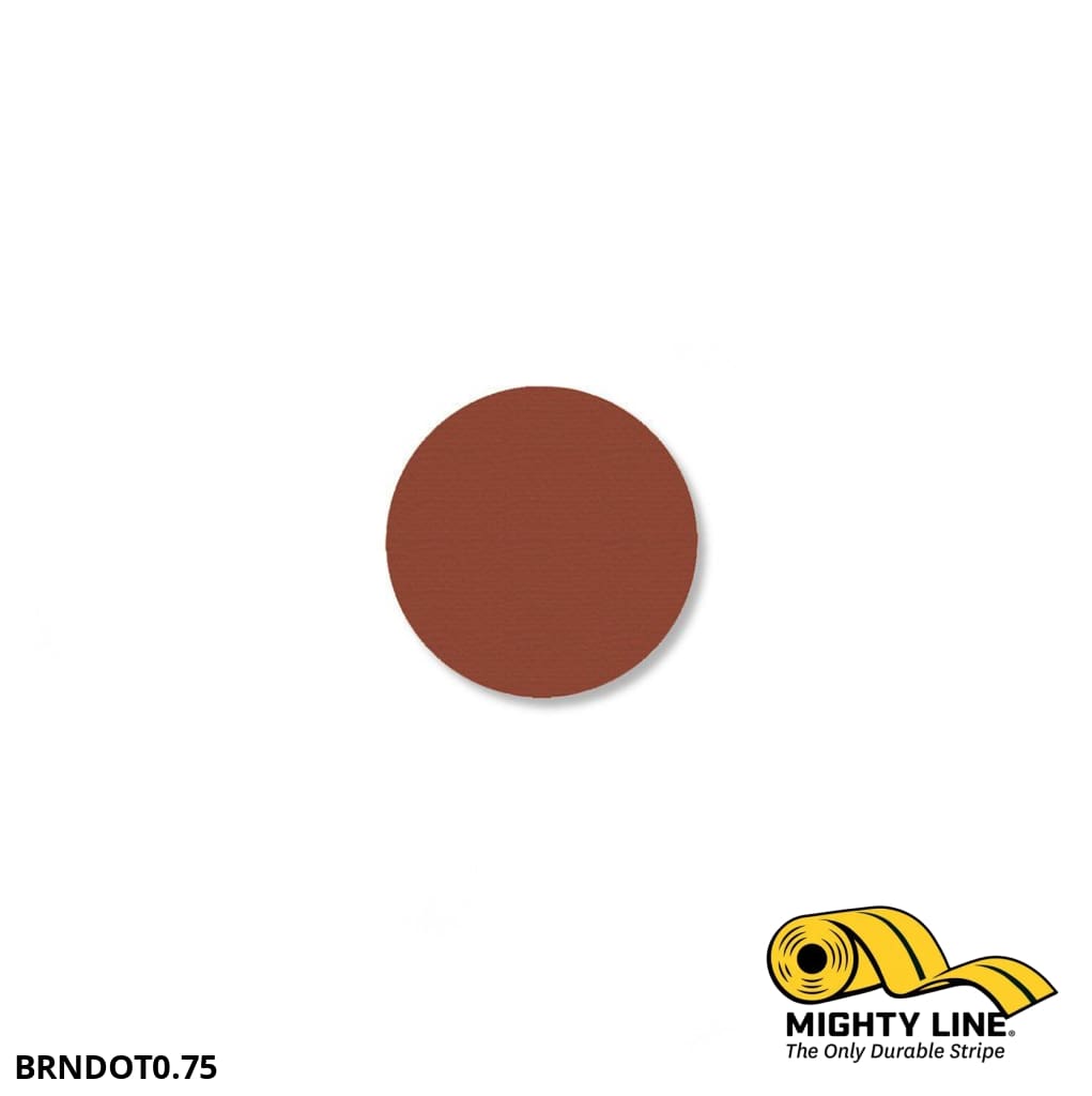 3/4" BROWN Solid DOT - Pack of 200 - Floor Marking