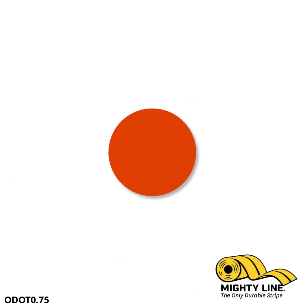 3/4" ORANGE Solid DOT - Pack of 200 - Floor Marking