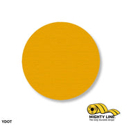 3.5” Yellow Solid Floor Tape Dot – Pack of 100