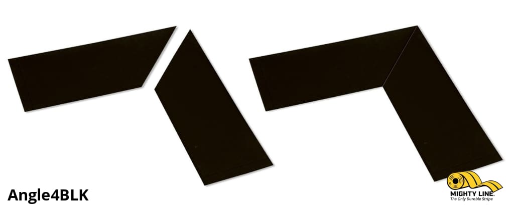 4" Wide Solid BLACK  10" Long Angle - Pack of 25