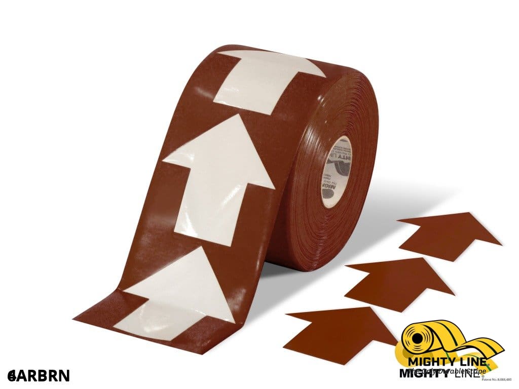 4" Wide Solid Brown Arrow Roll 280 Arrows