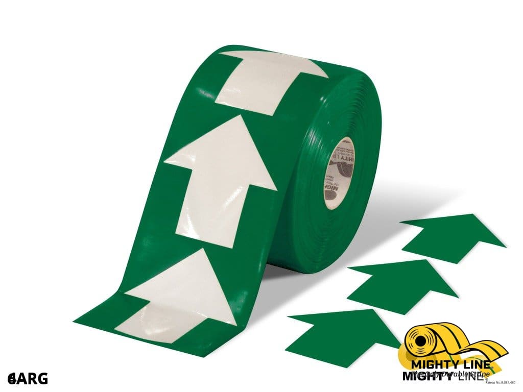 4" Wide Solid Green Arrow Roll 280 Arrows