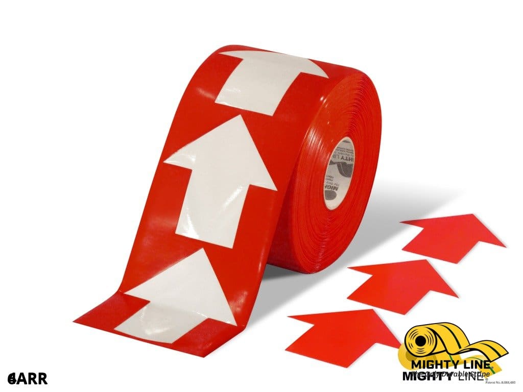 4" Wide Solid Red Arrow Roll 280 Arrows