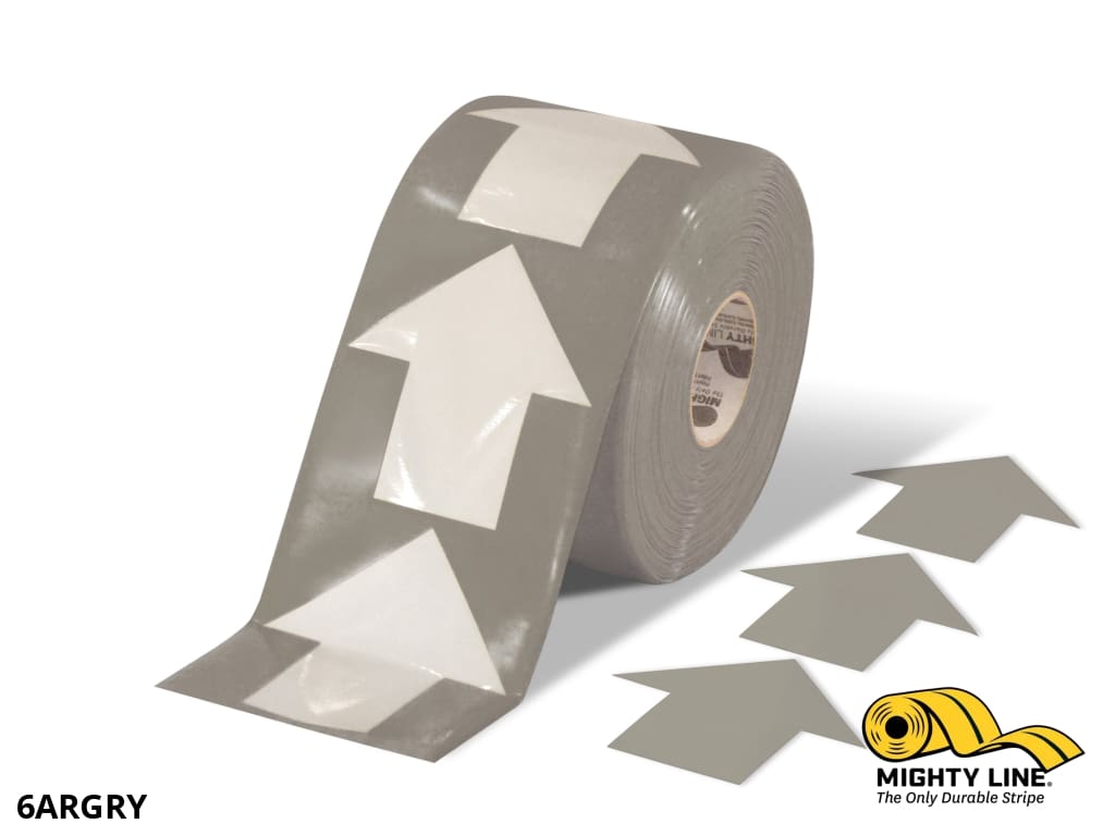 5.5" Gray Arrow Floor Tape Roll - 200 Arrows
