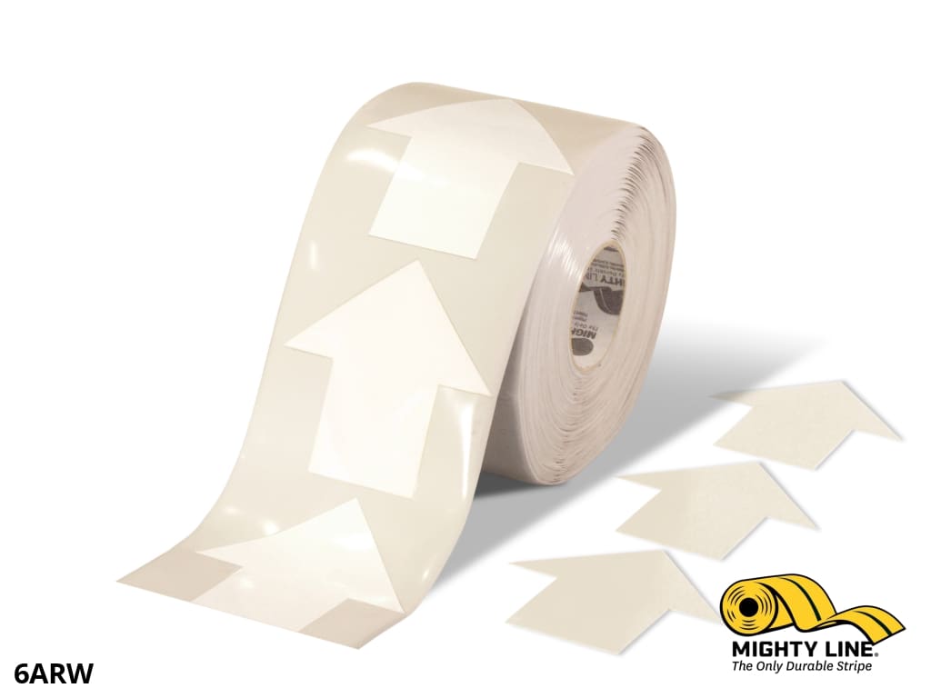 5.5” White Arrow Floor Tape Roll