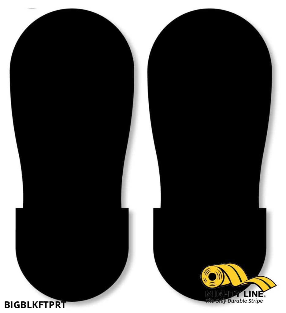 BLACK BIG Footprint - Pack of 50 - Floor Marking