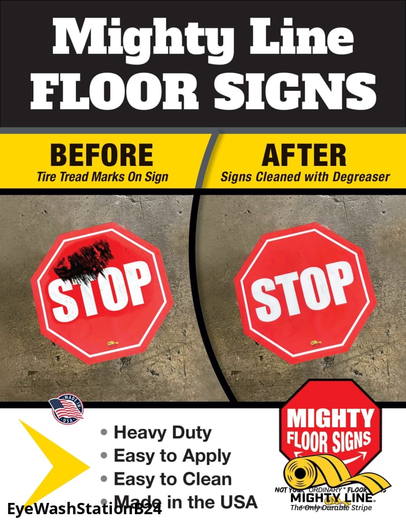 Eye Washing Station Location Sign - 1 Sign - Floor Marking