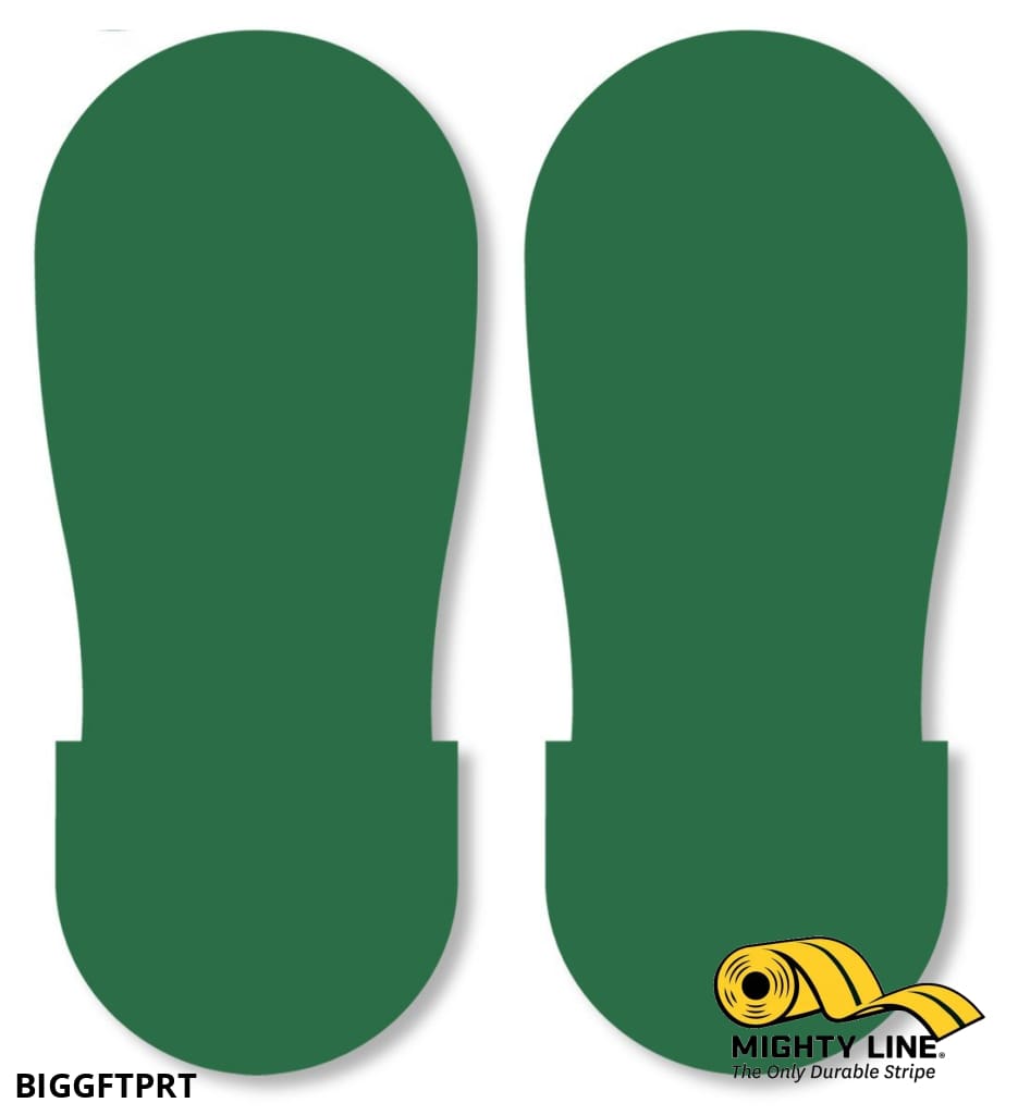 GREEN BIG Footprint - Pack of 50 - Floor Marking