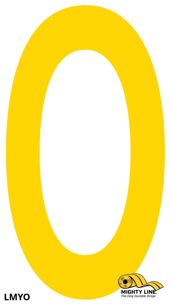 Mighty Line O Letter Floor Marker Adhesive, 4.5"x10" size, pack of 10