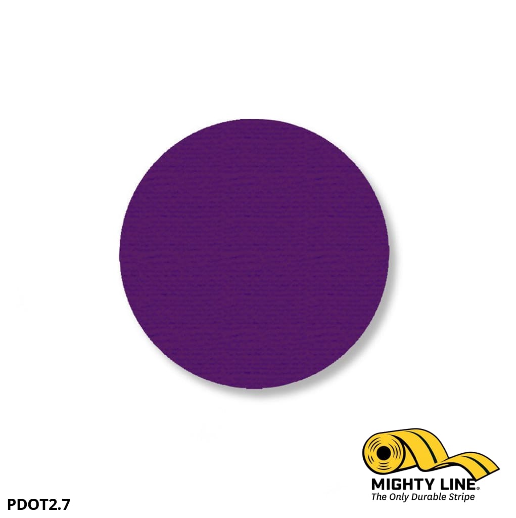 Mighty Line Tape 2.7” Purple Floor Marking Dot – Pack of 100