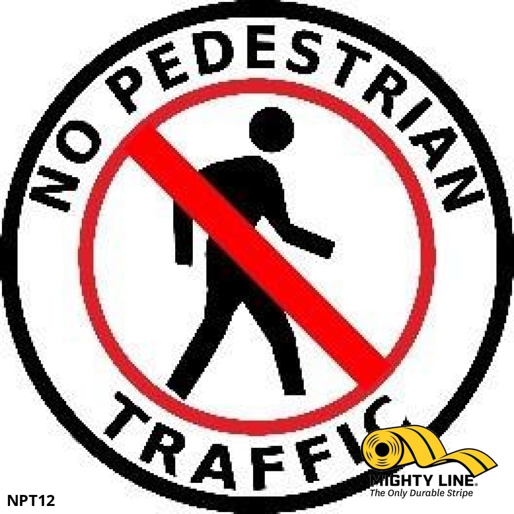 No Pedestrian Traffic Floor Sign