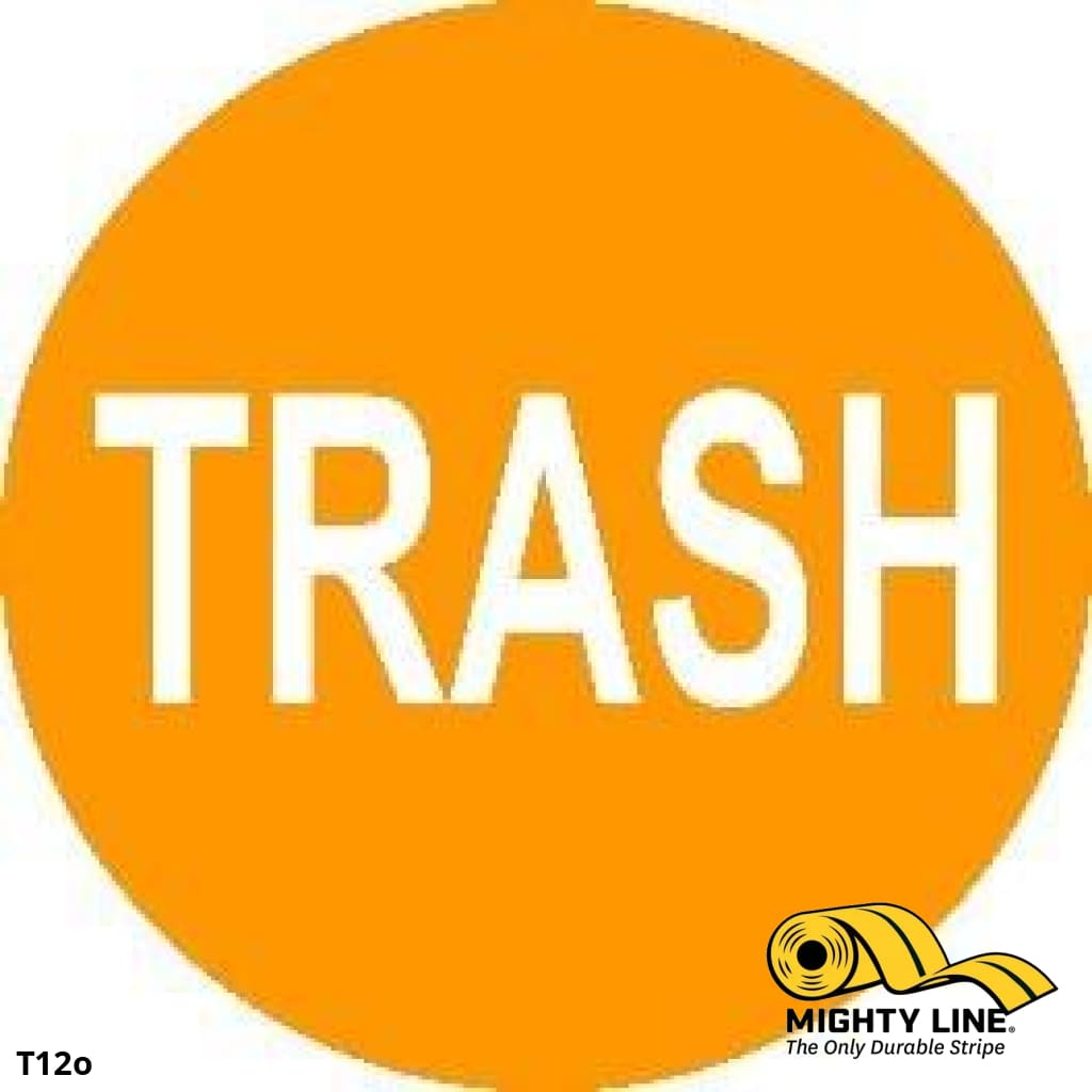 Orange Trash Floor Sign
