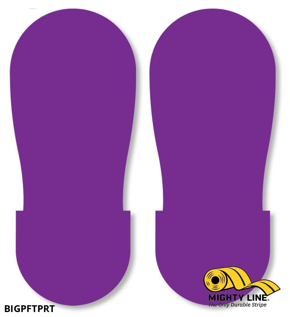 PURPLE BIG Footprint - Pack of 50 - Floor Marking
