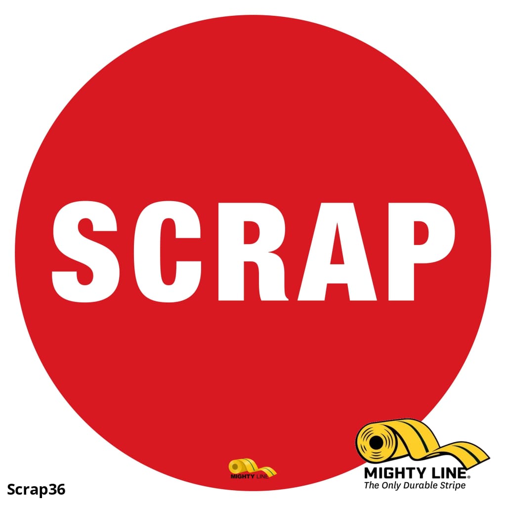 Scrap, Mighty Line Floor Sign, Industrial Strength, 36" Wide