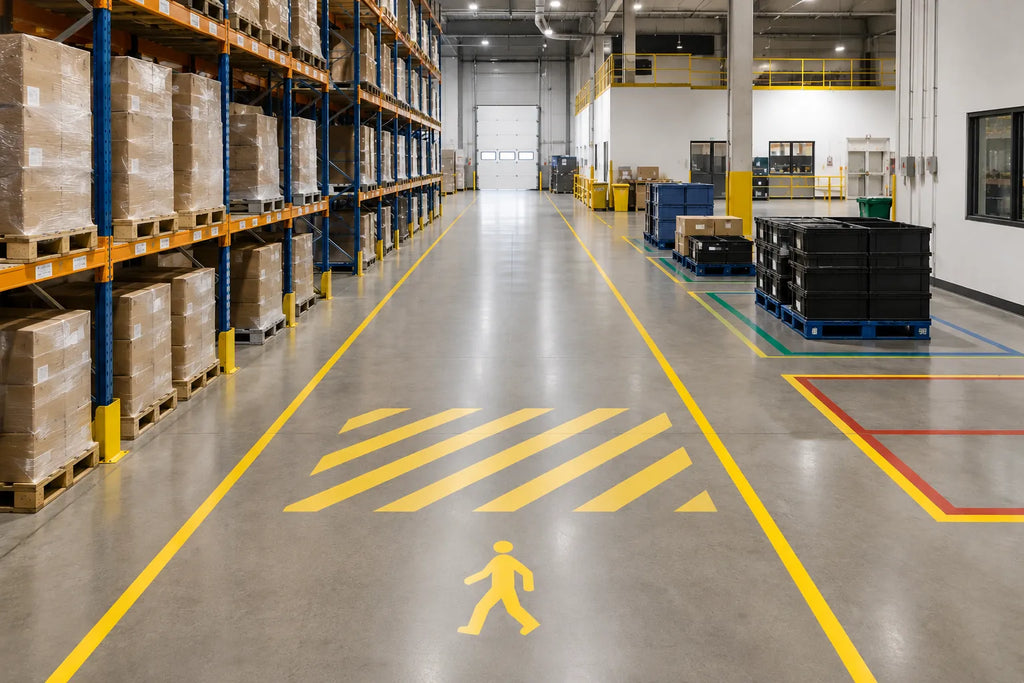 5s Floor Marking Guide and Color Recommendations for Lean manufacturing