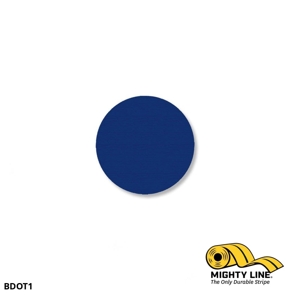 1" BLUE Solid DOT - Pack of 200 - Floor Marking