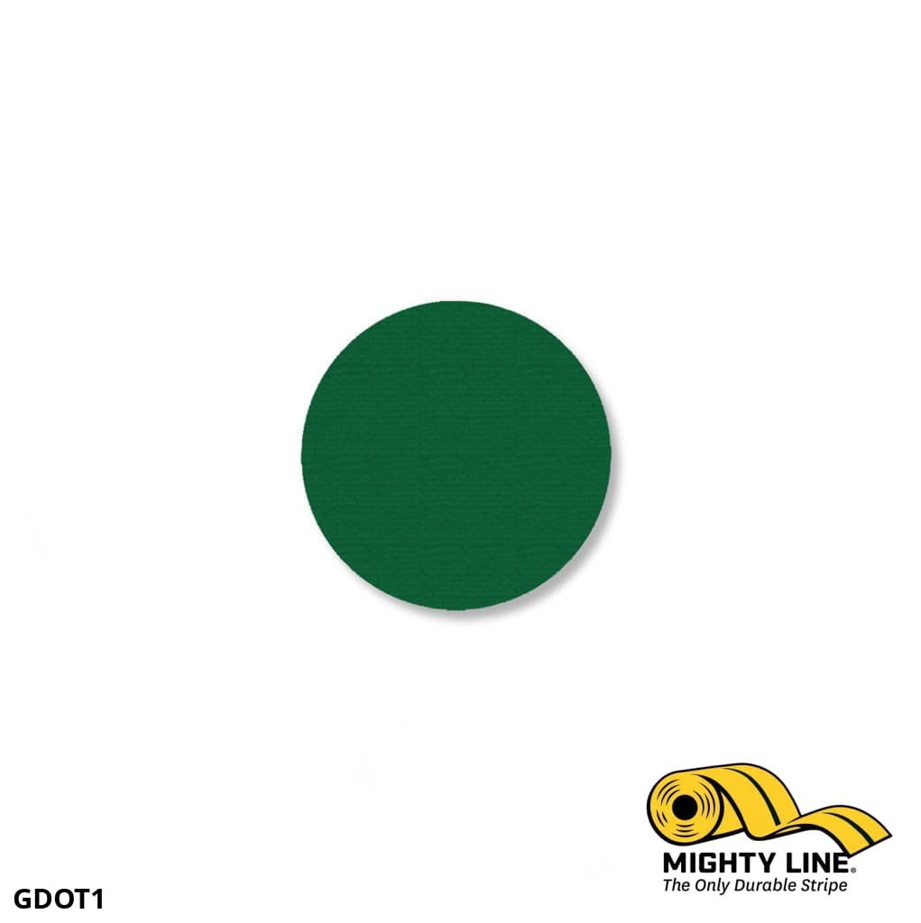 1" GREEN Solid DOT - Pack of 200 - Floor Marking