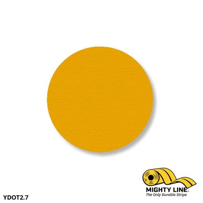 2.7” Yellow Solid Floor Tape Dot – Pack of 100