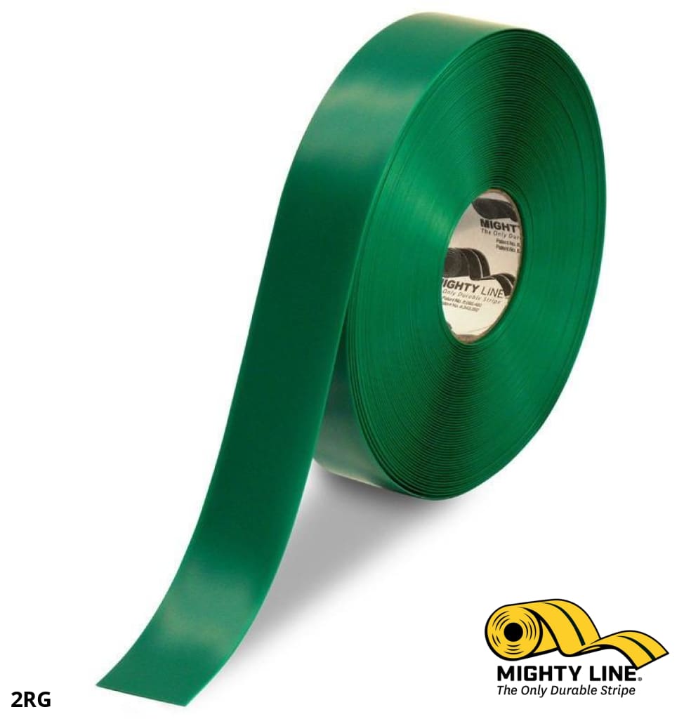 Industrial 2” Green Floor Tape, Available in 100' Rolls