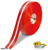 2" Red Tape with White Center Line - 100'  Roll - Safety Floor Tape