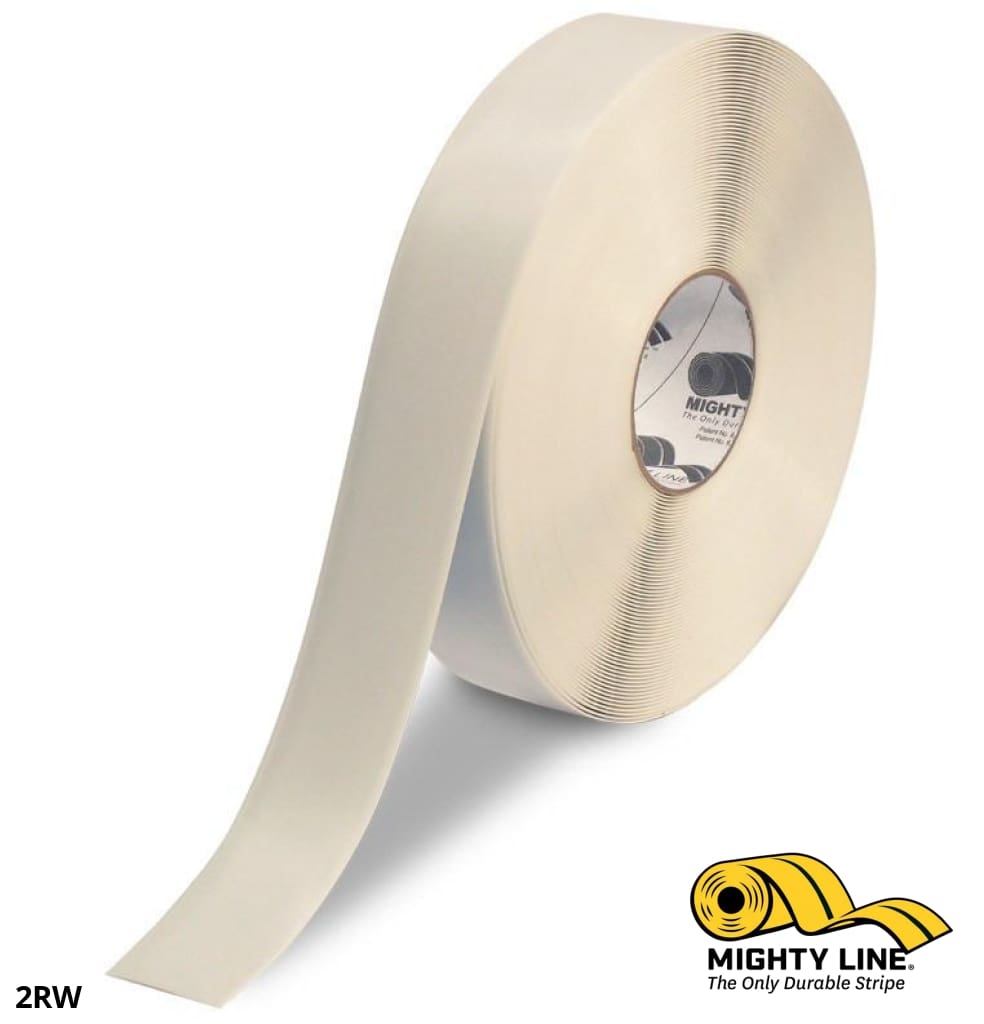 2" WHITE Solid Color Tape - 100'  Roll - Safety Floor Tape