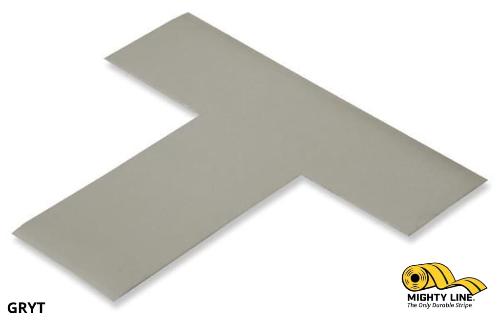 2" Wide Solid GRAY T - Pack of 100 - Floor Tape & Floor Marking