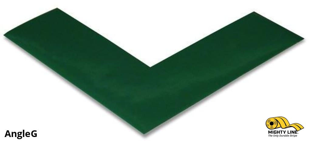 2" Wide Solid GREEN Angle - Pack of 100 - Floor Tape & Floor Marking