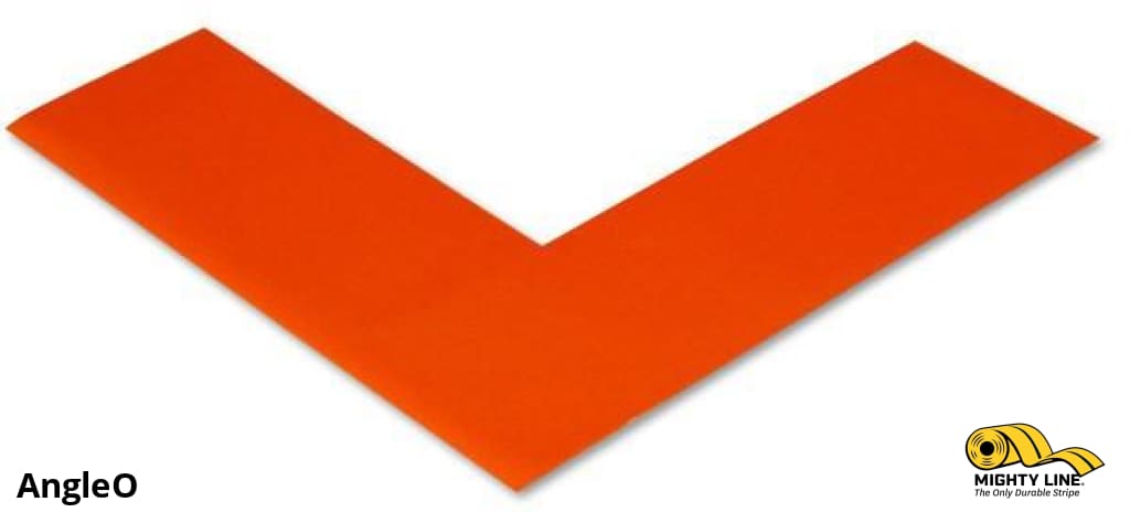 2" Wide Solid ORANGE Angle - Pack of 100 - Floor Tape & Floor Marking