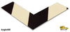 2" Wide Solid White Angle With Black Chevrons - Pack of 100 - Safety Floor Tape & Floor Marking