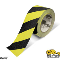 2" Yellow With Black Chevrons Anti-Slip Floor Tape - 60' Roll