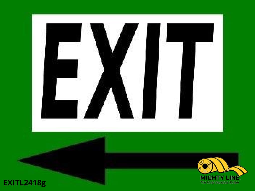 24” x 18” Exit Left Floor Sign