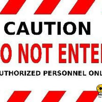24” x 36” Caution: Do Not Enter, Authorized Personnel Only Floor Sign