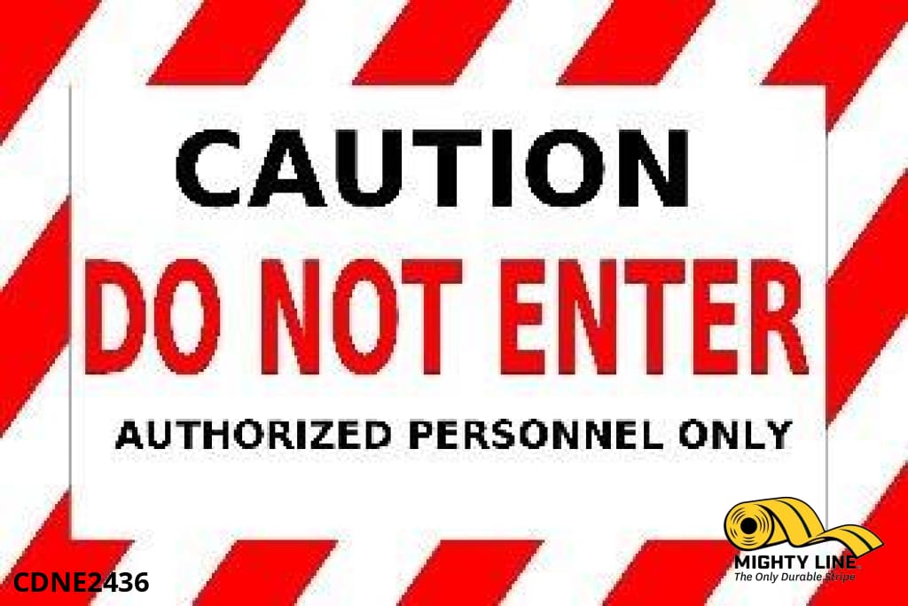 24” x 36” Caution: Do Not Enter, Authorized Personnel Only Floor Sign