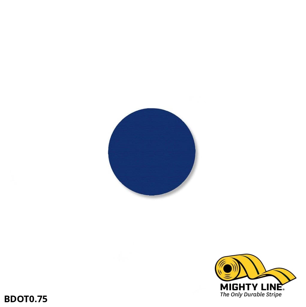 3/4" BLUE Solid DOT - Pack of 200 - Floor Marking