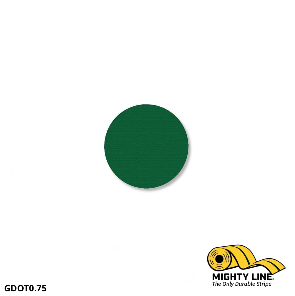 3/4" GREEN Solid DOT - Pack of 200 - Floor Marking