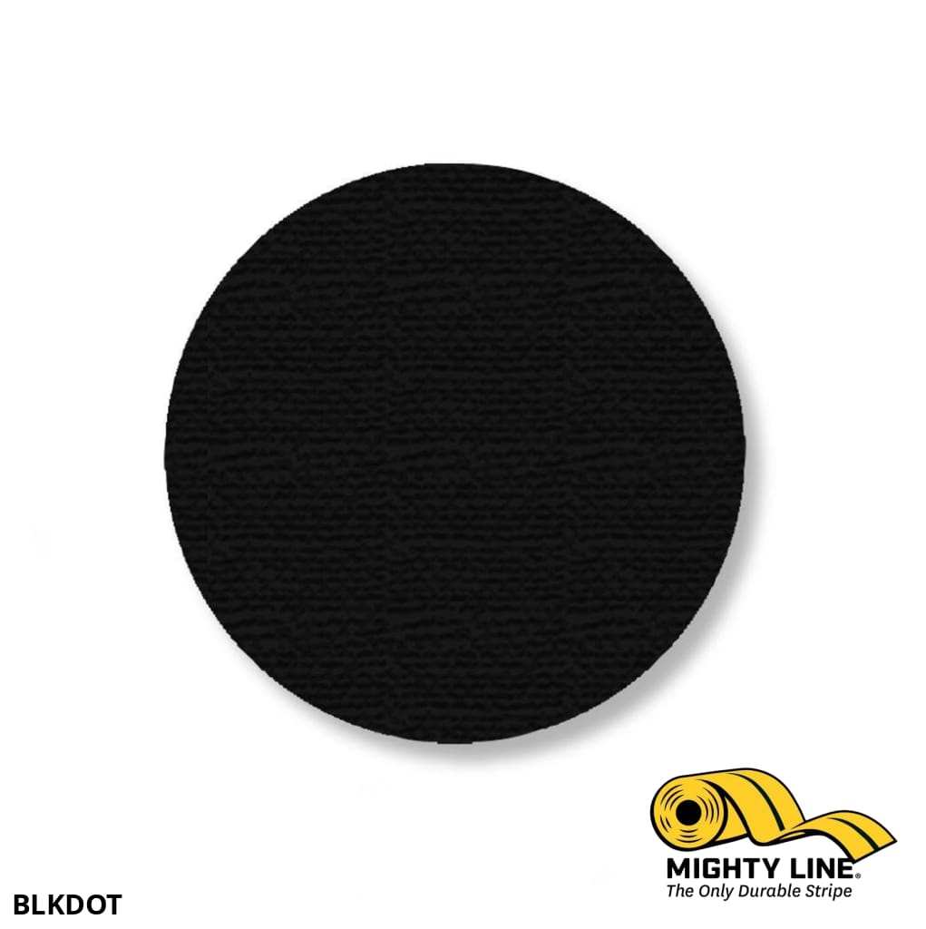 3.5” Black Solid Floor Tape Dot – Pack of 100