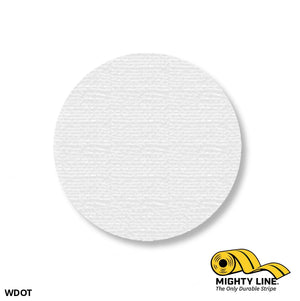 3.5" WHITE Solid DOT - Stand. Size - Pack of 100 - Floor Marking