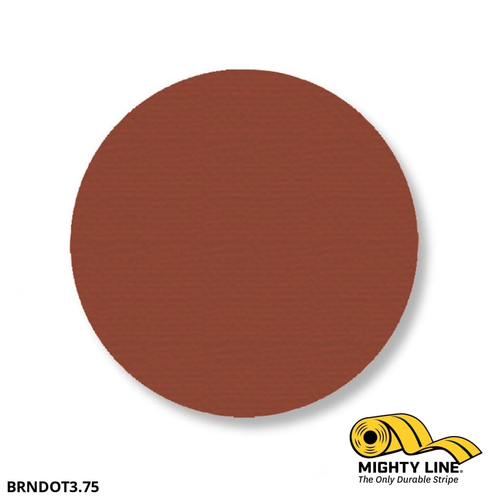 3.75" BROWN Solid DOT - Pack of 100 - Floor Marking