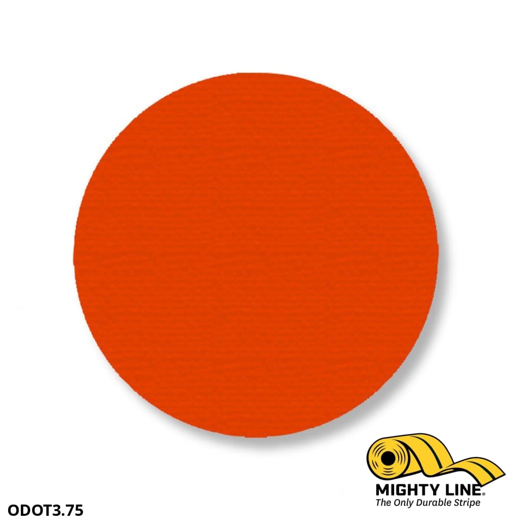 3.75" ORANGE Solid DOT - Pack of 100 - Floor Marking