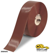 3" BROWN Solid Color Tape - 100'  Roll - Safety Floor Tape