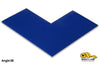 3" Wide Solid BLUE Angle - Pack of 100 - Floor Tape & Floor Marking