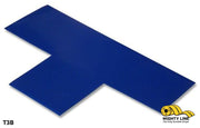 3" Wide Solid BLUE T - Pack of 100 - Floor Tape & Floor Marking
