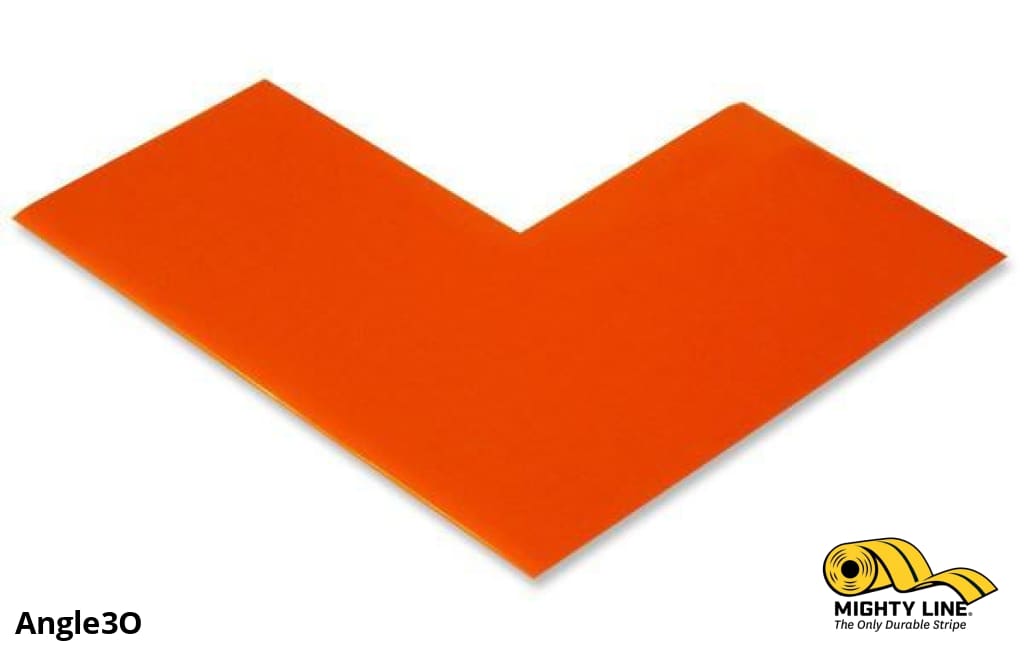 3" Wide Solid ORANGE Angle - Pack of 100 - Floor Tape & Floor Marking