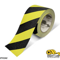 3" Yellow With Black Chevrons Anti-Slip Floor Tape - 60' Roll