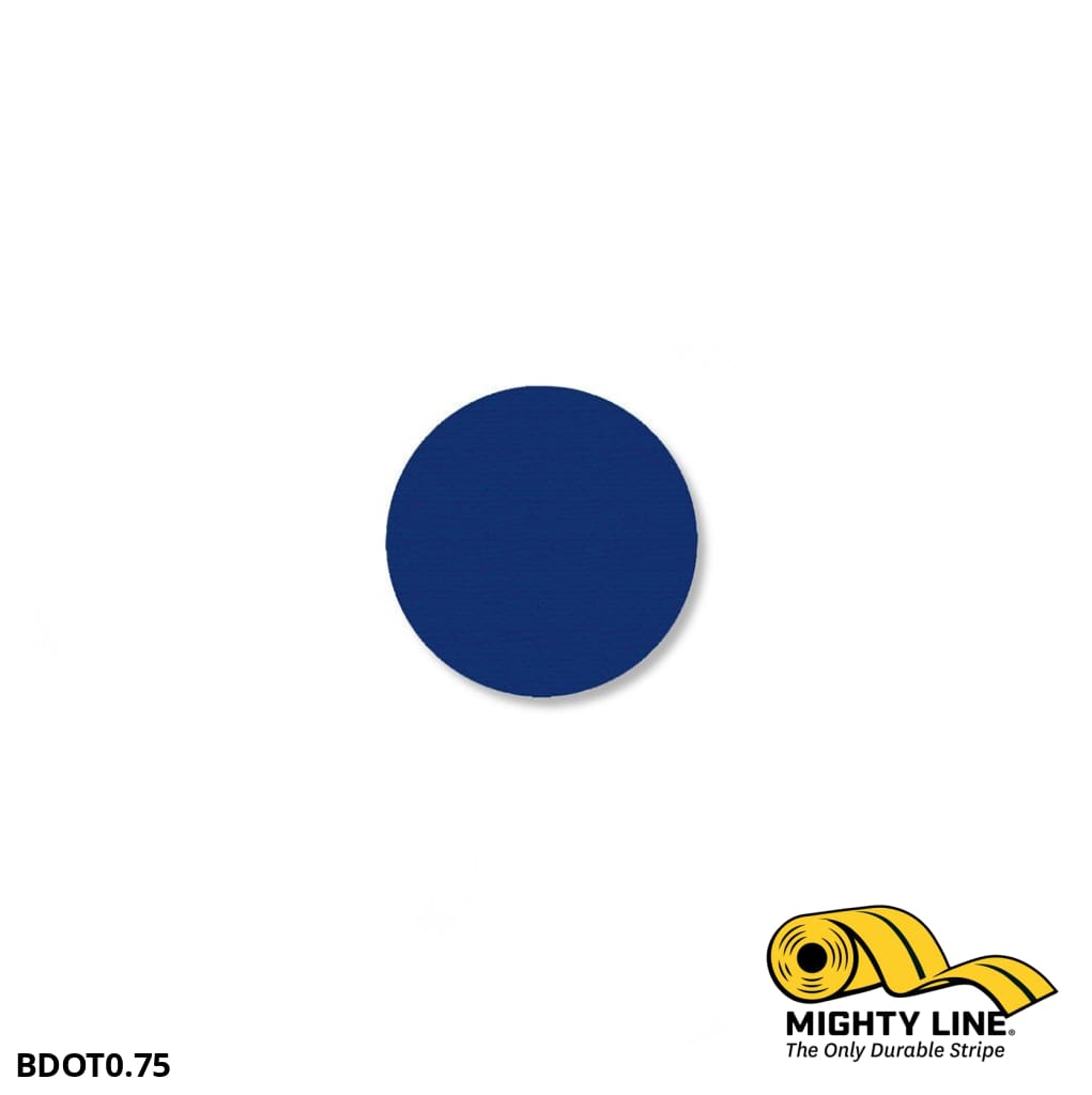 3/4" BLUE Solid DOT - Pack of 200 - Floor Marking