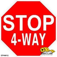 4-Way Stop Floor Sign